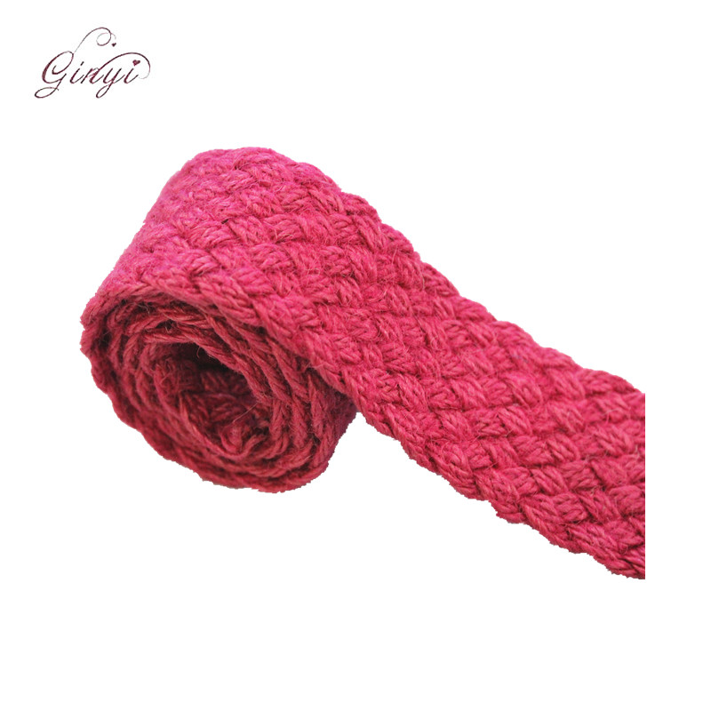 Custom Narrow Weaving Soft Woven Belt Jute Ribbon GYHB-9101